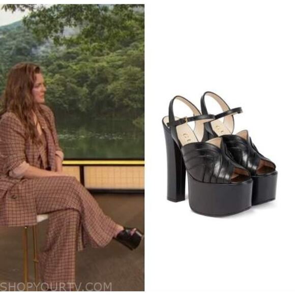 Gucci Black Malaga Kid Keyla Platform Ankle Strap Open Toe Sandal Heel EU 39 - Picture 3 of 15